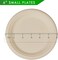 100 Count 6“ Small Compostable Dessert Plates, Heavy-duty Unbleached Biodegradable Bagasse and Bamboo fiber Paper Plates